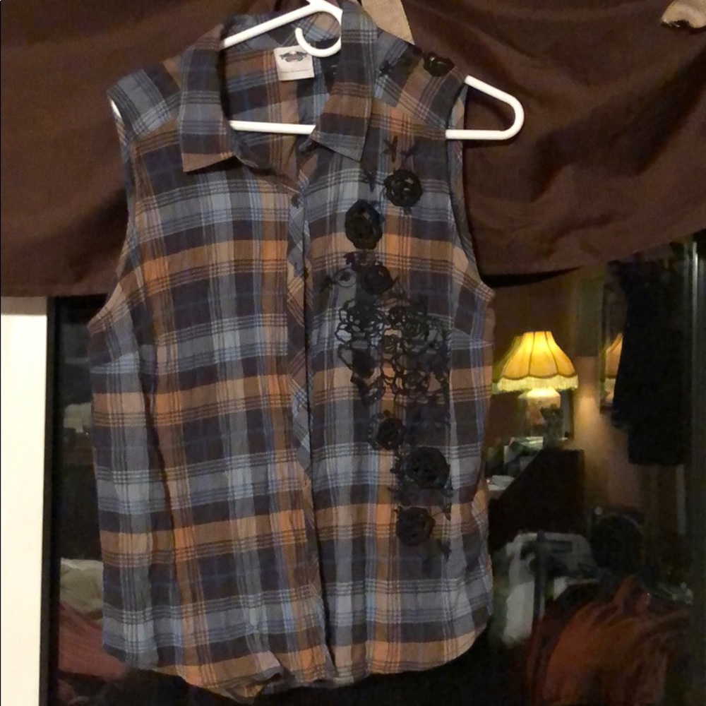 Harley Davidson Sleeveless button up  shirt
